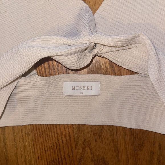 Kaesha Twist Front Knit Top - Bone size XS - Picture 7 of 7